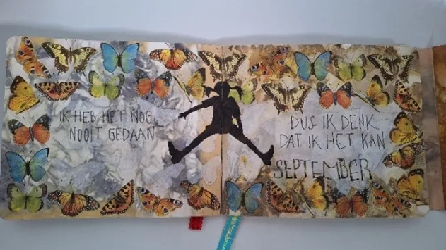 Creatief art journal met aquarel en handschrift